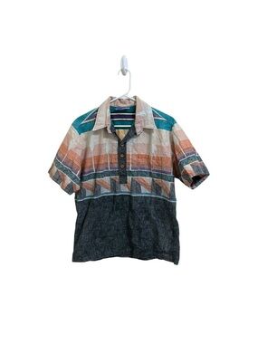 Ocean Pacific Vintage OP 1970s retro resort-wear surf shirt size large